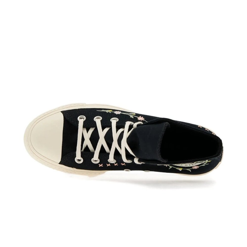 Womens 6 CONVERSE Chuck Taylor All Star Lift Floral Black Platform A15007C NEW - Picture 11 of 13